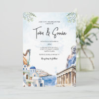 Destino del Boda paisajístico de Santorini en Grec