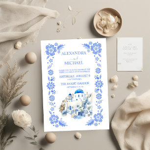 Invitación Destino Grecia Boda Santorini