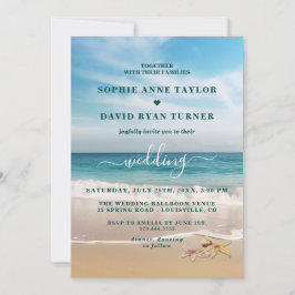 Invitación Destino Kauai Beach Starfish Boda