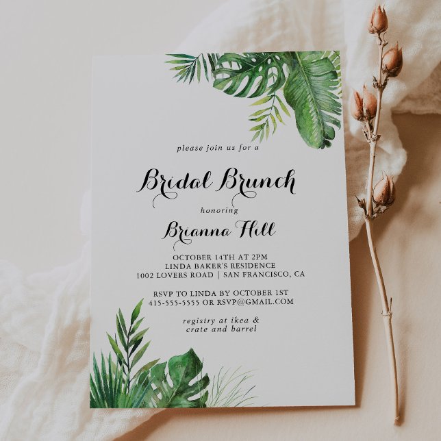 Invitación Destino Tropical Bridal Brunch Bridal Bridal Showe (Subido por el creador)