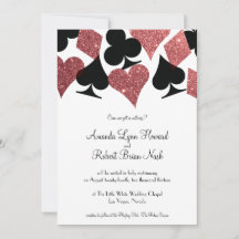 Destiny Las Vegas Wedding Invitan a Rosa Purpurina