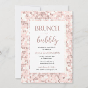 Invitación Destitución nupcial Mosaica Brunch & Bubbly Invita