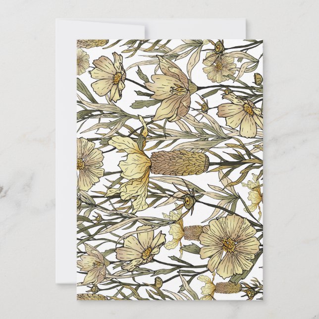 Invitación Detailed Floral Pattern (Anverso)