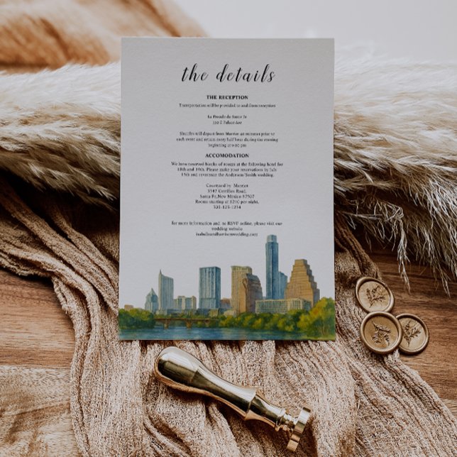 Invitación Details  Card- AUSTIN TEXAS DETAILS (Subido por el creador)