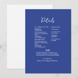 Invitación detallada de Boda azul