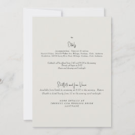 Invitación detallada de Bodas cream fieles para si
