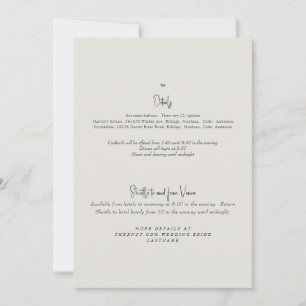 Invitación detallada de Bodas cream fieles para si