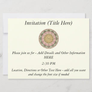 Invitación Detalle de sol y estaciones del mapa de antigüedad