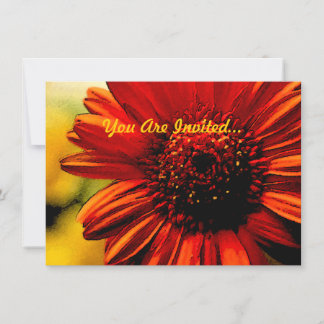 Invitación Detalle de una flor roja: todo propósito