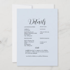 Invitación Detalle del Boda azul turbio