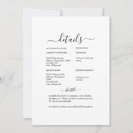 Invitación Detalle del Boda blanco de la escoba floral blanca