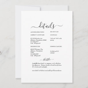 Invitación Detalle del Boda blanco de la escoba floral blanca