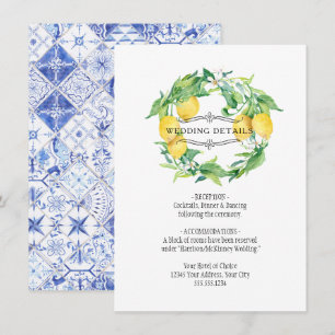 Invitación Detalle del Boda de Foliage de Cítricos Florales d