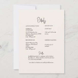 Invitación Detalle del Boda de la vegetación de crema