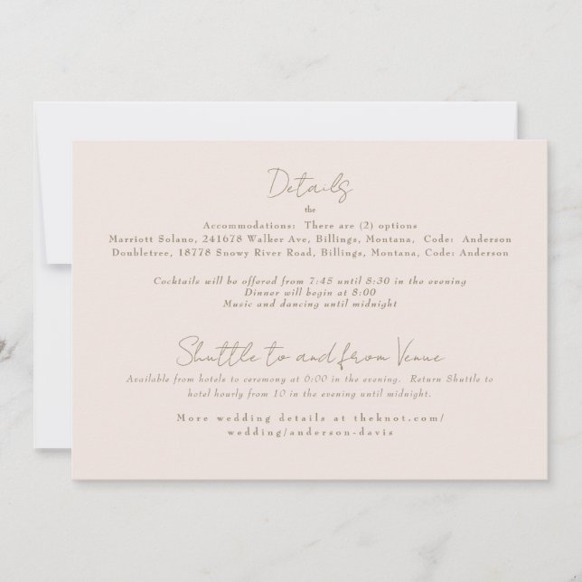 Invitación Detalle del Boda de novias para ruborizadores fiel (Anverso)