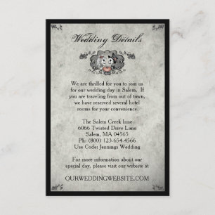 Invitación Detalles a juego negros grises de la boda del amor
