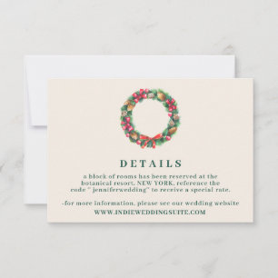 Invitación Detalles de boda adorno de Navidad