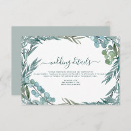 Invitación Detalles de Boda Aquarela con Verde de Eucalipto