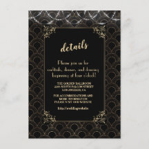 Detalles de boda Art Déco con Flor de Lis en oro v