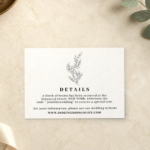 Invitación Detalles de boda Bohemio Floral Otoño Claro