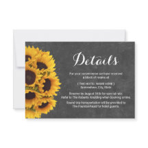 Detalles de Boda con Girasoles Rústicos en Pizarra