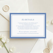 Detalles de Boda con Marco de Borde Azul Polvorien