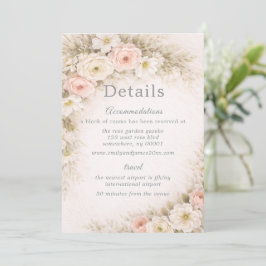 Invitación Detalles de Boda con Ramo Editorial Floral