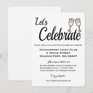 Invitación Detalles de Boda de Encaje Blanco con Rayas Azules