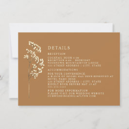 Invitación Detalles de boda de Gypsophila botánica vara de or