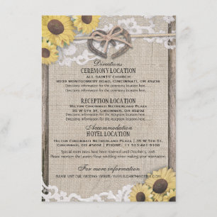 Invitación Detalles de Boda de Herradura de Lazo de Arpillera