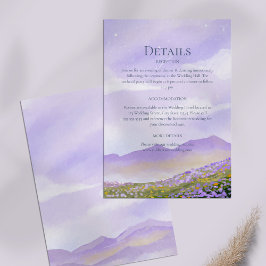 Invitación Detalles de Boda de Montañas Pradera Cielo Nocturn