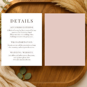 Invitación Detalles de Boda Elegantes Minimalistas de Terraco