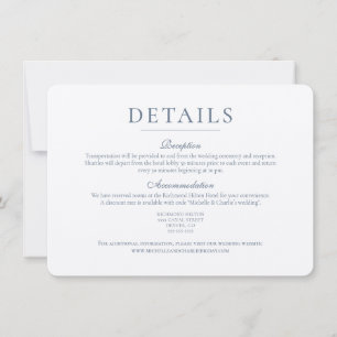 Invitación Detalles de Boda Elegantes Minimalistas Simples In