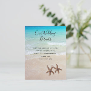 Invitación Detalles de Boda en la Playa con Estrellas de Mar