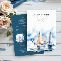 Detalles de Boda en Velero Costero y código QR
