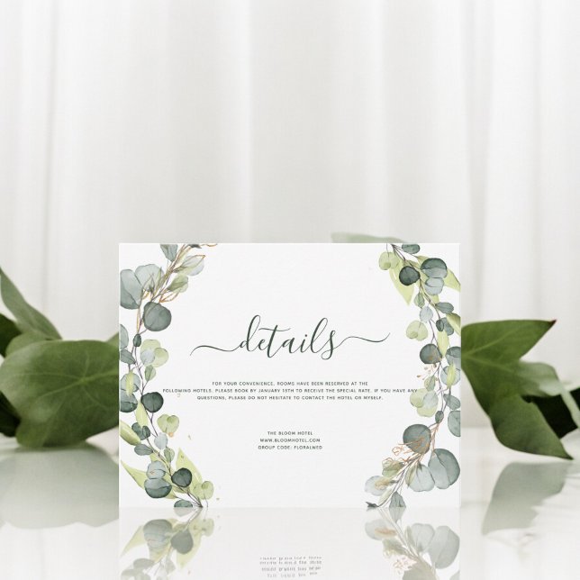 Invitación Detalles de Boda Eucalipto Suculento (Subido por el creador)