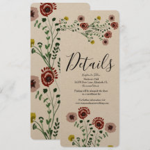 Detalles de Boda Floral Botánico Vintage Bordado