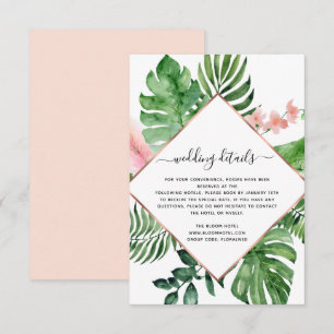 Invitación Detalles de Boda Geométricos Acuarela de Palma Tro