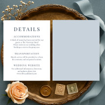 Detalles de Boda Minimalista Elegante Azul Costero