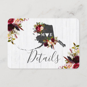 Invitación Detalles de Boda Rústica en Destino del Estado de 