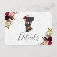 Detalles de boda rústica en Vermont