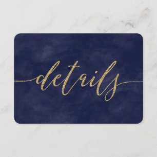 Invitación Detalles de Boda Sencillos de Acuarela de Azul Mar