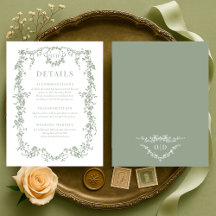 Detalles de Boda Verde Sage Victoriano Francés