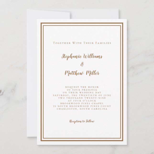 Invitación Detalles de código QR de RSVP y boda moderna dusty (Anverso)