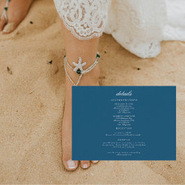 Invitación Detalles de la boda de la brisa del océano turques