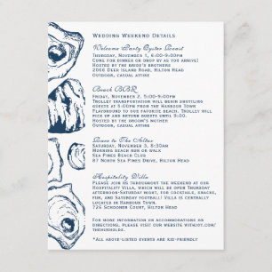 Invitación Detalles de la boda de ostras