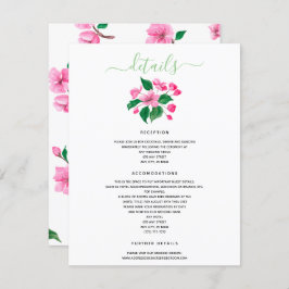 Invitación Detalles de la boda del cerezo Enclosure