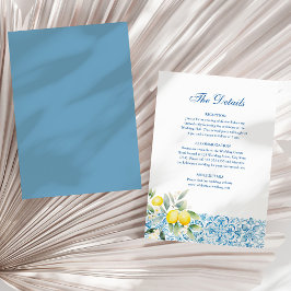 Invitación Detalles de la Boda del Limón de la Costa Amalfita
