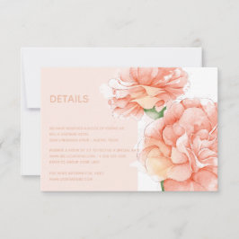 Invitación Detalles de la elegante boda floral moderna