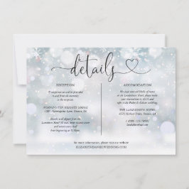 Invitación Detalles de la escritura del corazón de copos de n